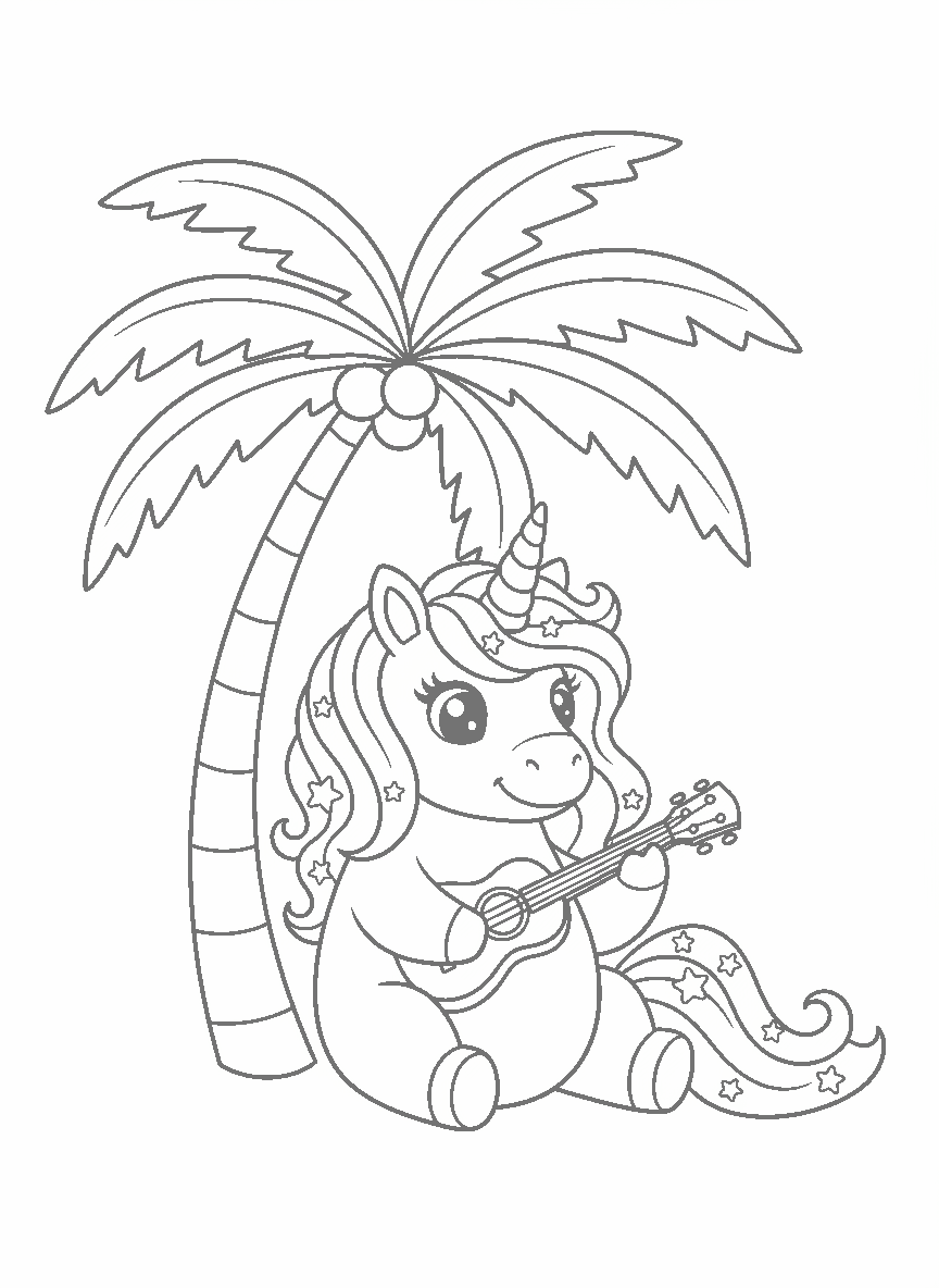 Coloriage Licorne à imprimer : dessin 4 sur 12