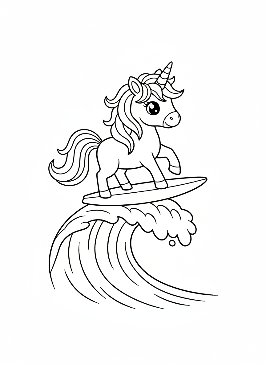 Coloriage Licorne à imprimer : dessin 5 sur 12