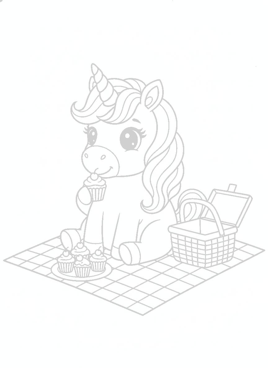 Coloriage Licorne à imprimer : dessin 7 sur 12